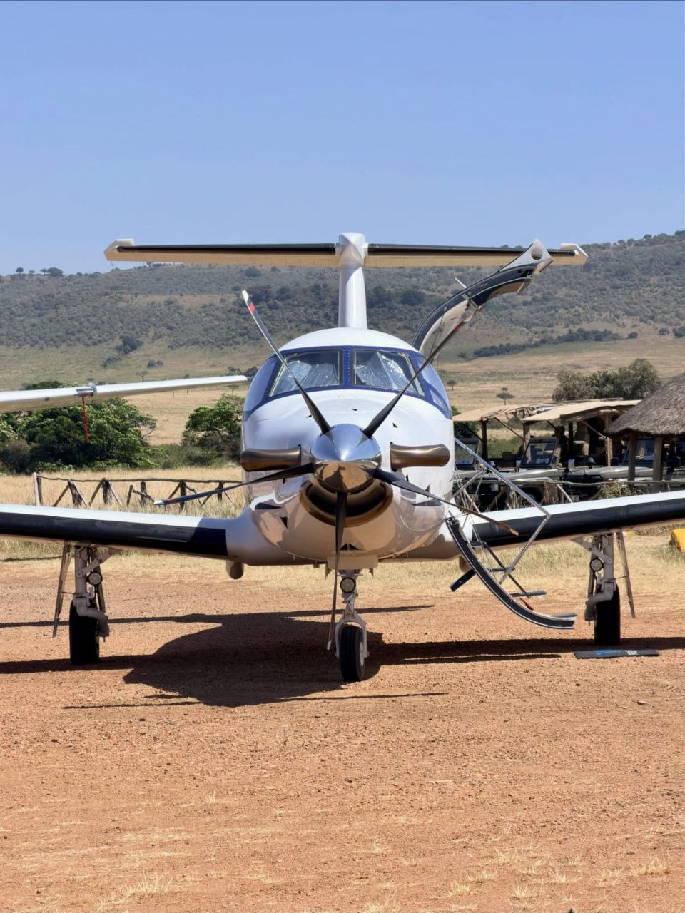 Scenic aircraft on the ranch airstrip
